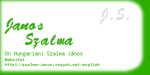 janos szalma business card